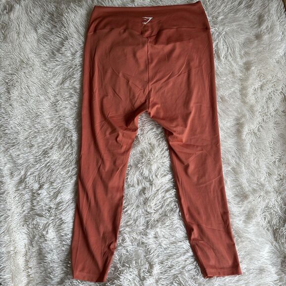 Gymshark Red Orange Coral Training Leggings High Rise Women's XXL - Picture 2 of 5